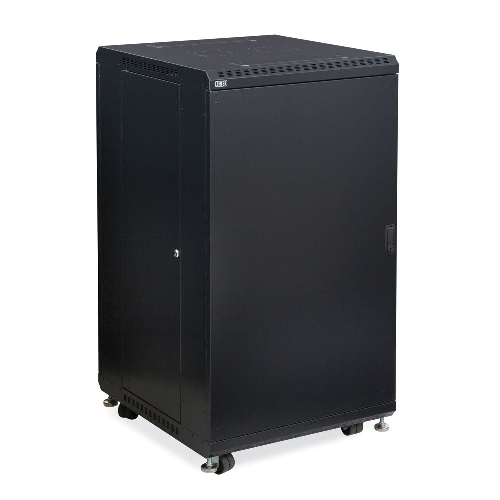 Kendall Howard - 3106-3-024-22 - 22U LINIER® Server Cabinet - Solid/Vented Doors - 24
