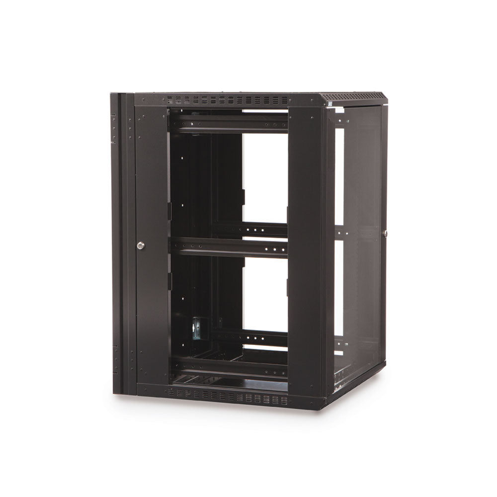 Kendall Howard - 3130-3-001-18 - 18U LINIER® Swing-Out Wall Mount Cabinet - Glass Door