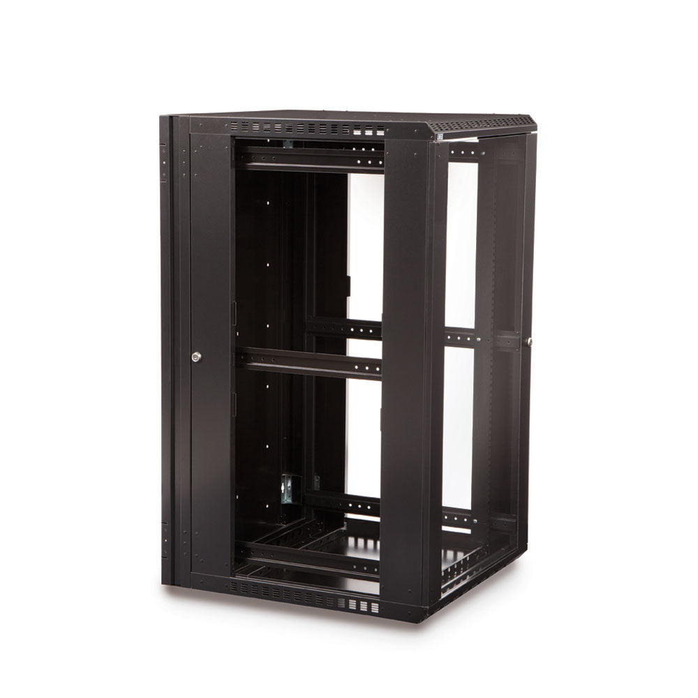 Kendall Howard - 3130-3-001-22 - 22U LINIER® Swing-Out Wall Mount Cabinet - Glass Door