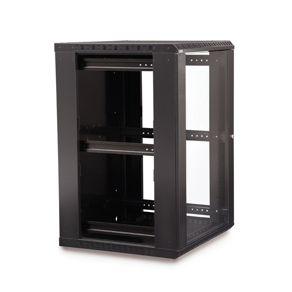 Kendall Howard - 3140-3-001-18 - 18U LINIER® Fixed Wall Mount Cabinet - Glass Door