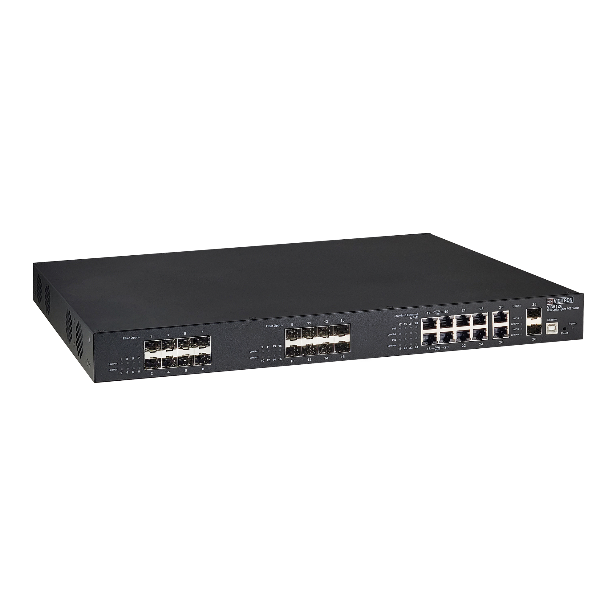 Vigitron - Vi35126 - 26-port Managed L2 Hybrid Fiber & UTP PoE Switch