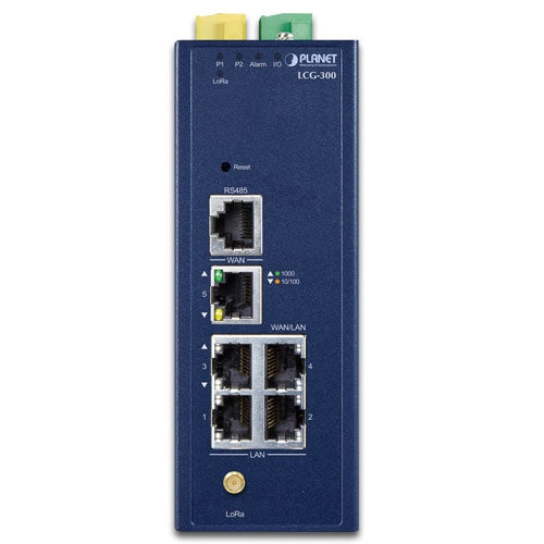 Planet - LCG-300-EU - IP30 Industrial IoT LoRaWAN Gateway with 5-Port 10/100/1000T - EU868 MHz