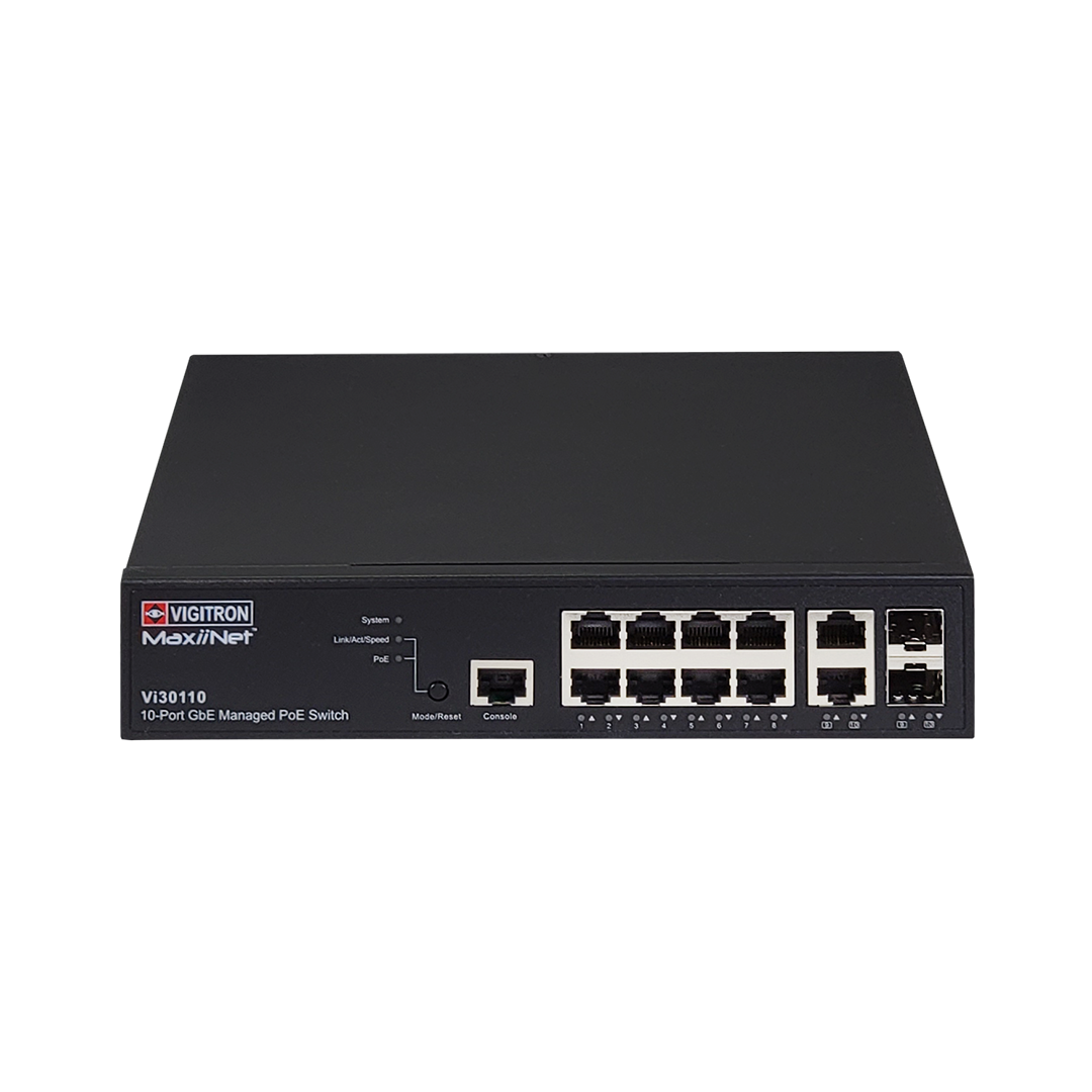 Vigitron - Vi30110 - 10-Port Gigabit Ethernet L3 Lite Managed PoE Switch