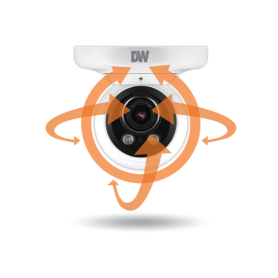 Digital Watchdog - DWC-MPVA5WiAT - MEGApix 5MP vandal ball turret IP camera with a vari-focal lens and IR with IVA+ license