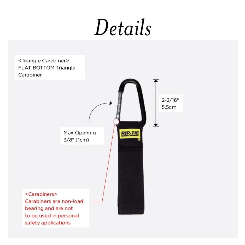 Rip-Tie - LGC-09-G04 - 1-1/2 Inch CableCarrier-LG with 4.5 Inch Heavy Duty Locking Carabiner Multi-Color Pack 1.5