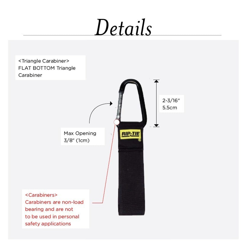 Rip-Tie - LGC-16-G04 - 1-1/2 Inch CableCarrier-LG with 4.5 Inch Heavy Duty Locking Carabiner Multi-Color Pack 1.5