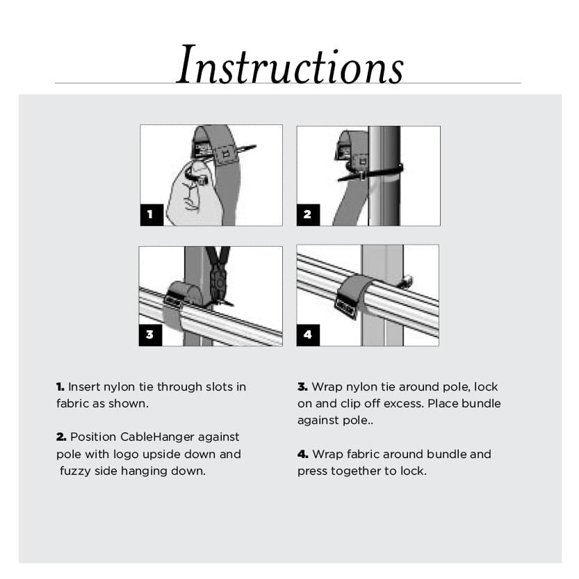 Rip-Tie - S-P14 - One Inch Wide PIVOTING CableHanger 1