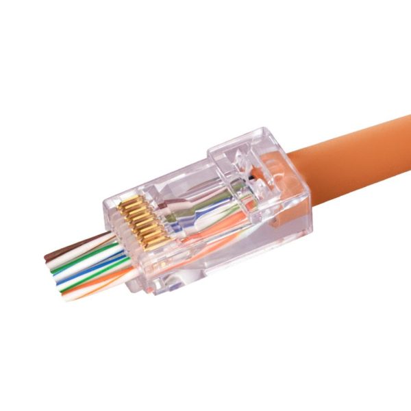 Simply 45 - S45-1700 - Pass Through Red Tint, Hi/Lo Stagger - Cat6/6a UTP - 100pc Jar