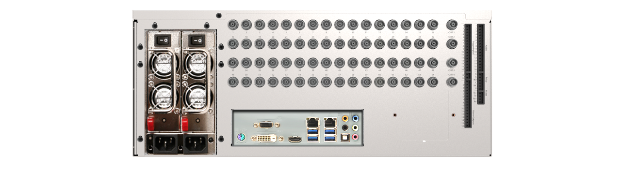 ExacqVision - 4808-66T-R4ZL-E - 54 TB Z-Series Rackmount 4U Recorder Enterprise Client Linux with 8 IP Licenses and 48 Analog Inputs