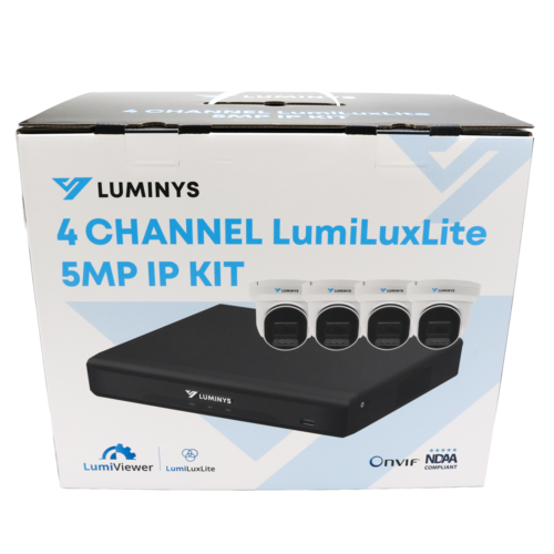 Luminys - K54-4L1A2 - 4 Channel 5MP LumiLuxLite IP Bundle