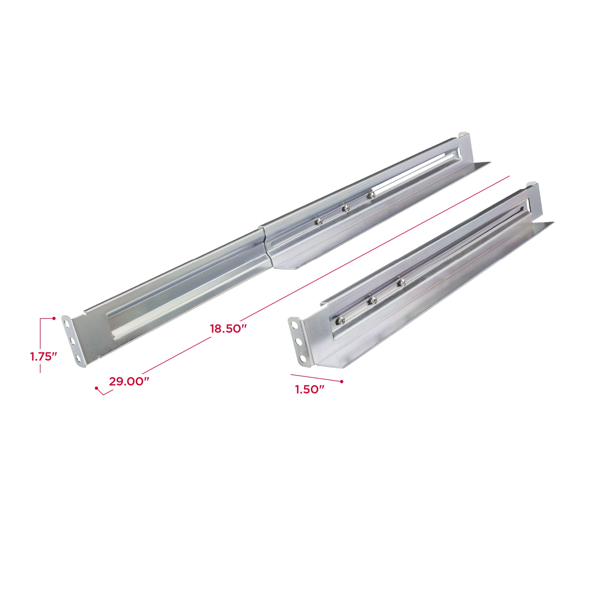 CYBERPOWER - 4POSTRAIL - Universal Rack Mount Rail Kit with Adjustable Length 18.5