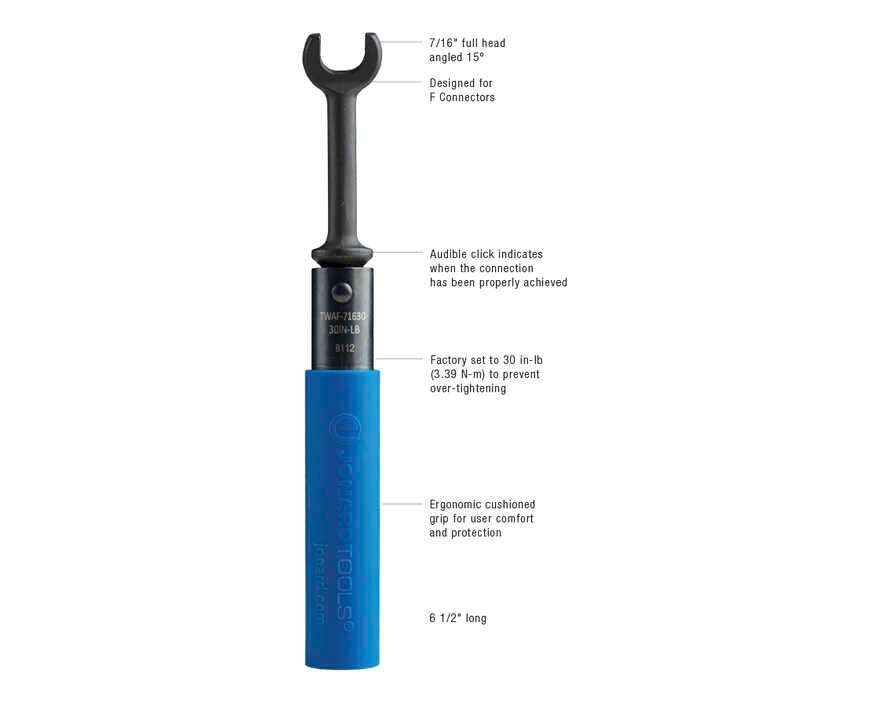 Jonard Tools - TWAF-71630 - Torque Wrench, Full 7/16, 30In/Lb