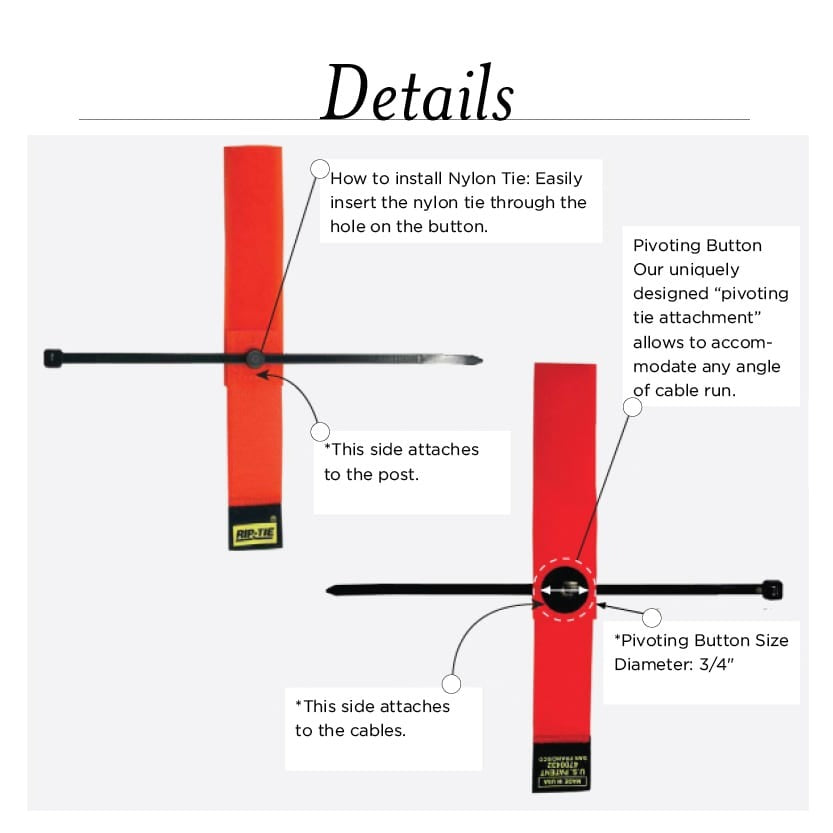 Rip-Tie - S-P6 - One Inch Wide PIVOTING CableHanger 1