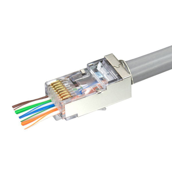 Simply 45 - S45-1550 - Pass Through Shielded - Cat5e STP (internal ground) - 50pc Clamshell