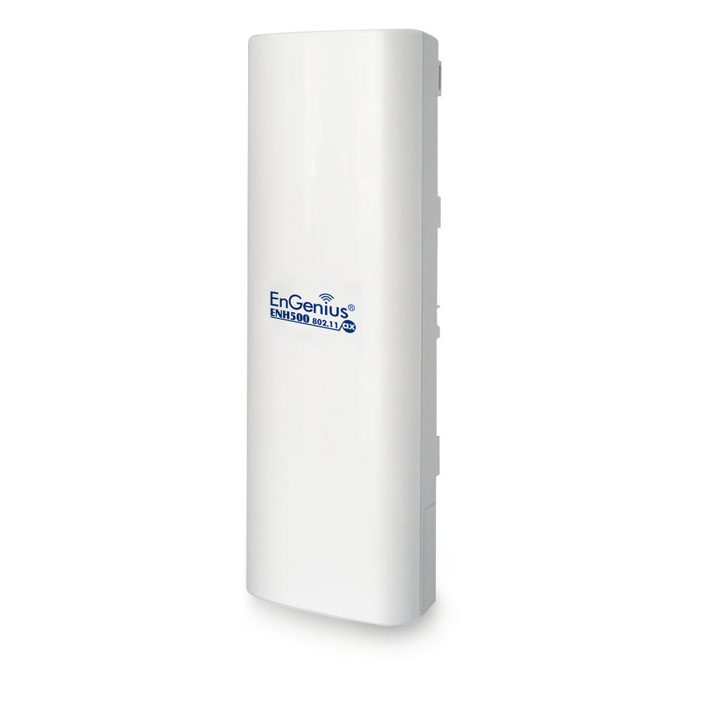 EnGenius - ENH500-AX - 11ax, 2x2 MU-MIMO Outdoor IP55-Rated, High-Powered 26dBm, Single-Band, Managed AP with Integrated 16dBi Directional antennas, 2 GBE Ports, Proprietary PoE, speeds up-to 1200Mbps on 5 GHz. Includes PoE (24V) Injector, Wall Mount