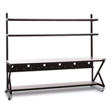 Kendall Howard - 5000-3-100-96 - 96" Performance 100 Series LAN Station - Folkstone/Workbench