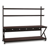 Kendall Howard - 5000-3-204-96 - 96" Performance 200 Series LAN Station - African Mahogany