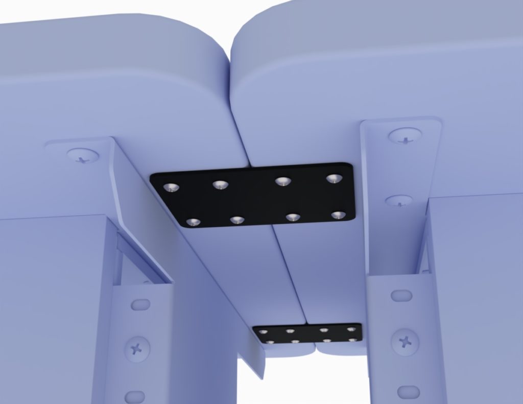 Kendall Howard - 5500-3-100-00 - Training Table Ganging Bracket Kit