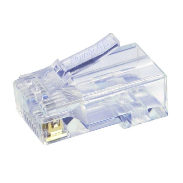 Simply 45 - S45-1500 - Pass Through Blue Tint - Cat5e UTP - 100pc Jar 