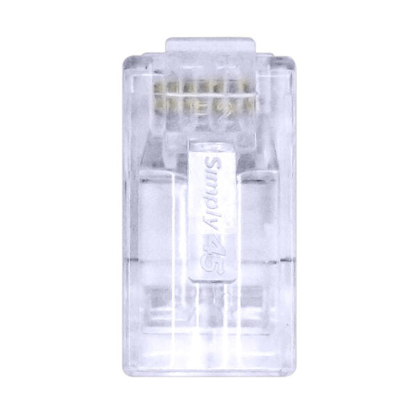 Simply 45 - S45-1501P - PROSeries Pass Through Blue Tint - Cat5e UTP with Cap45 - 50pc Clamshell 
