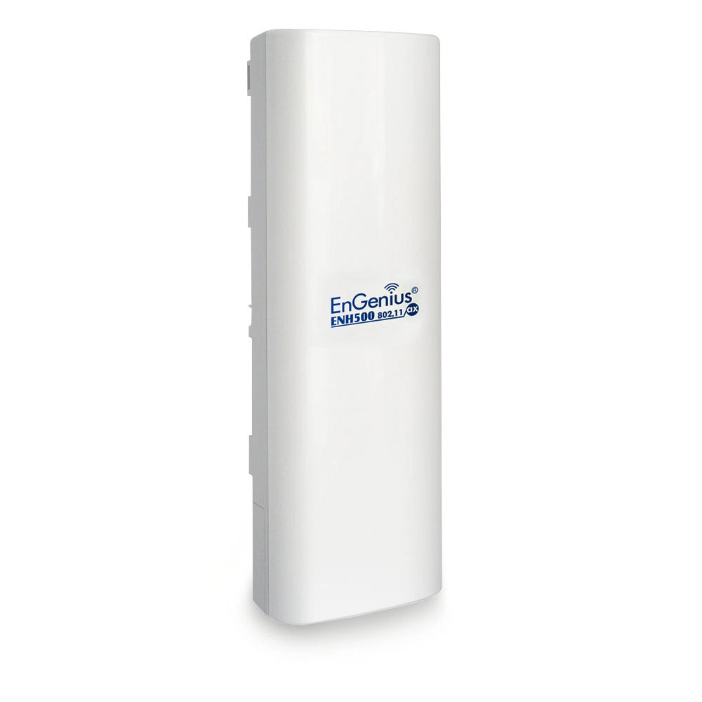 EnGenius - ENH500-AX - 11ax, 2x2 MU-MIMO Outdoor IP55-Rated, High-Powered 26dBm, Single-Band, Managed AP with Integrated 16dBi Directional antennas, 2 GBE Ports, Proprietary PoE, speeds up-to 1200Mbps on 5 GHz. Includes PoE (24V) Injector, Wall Mount