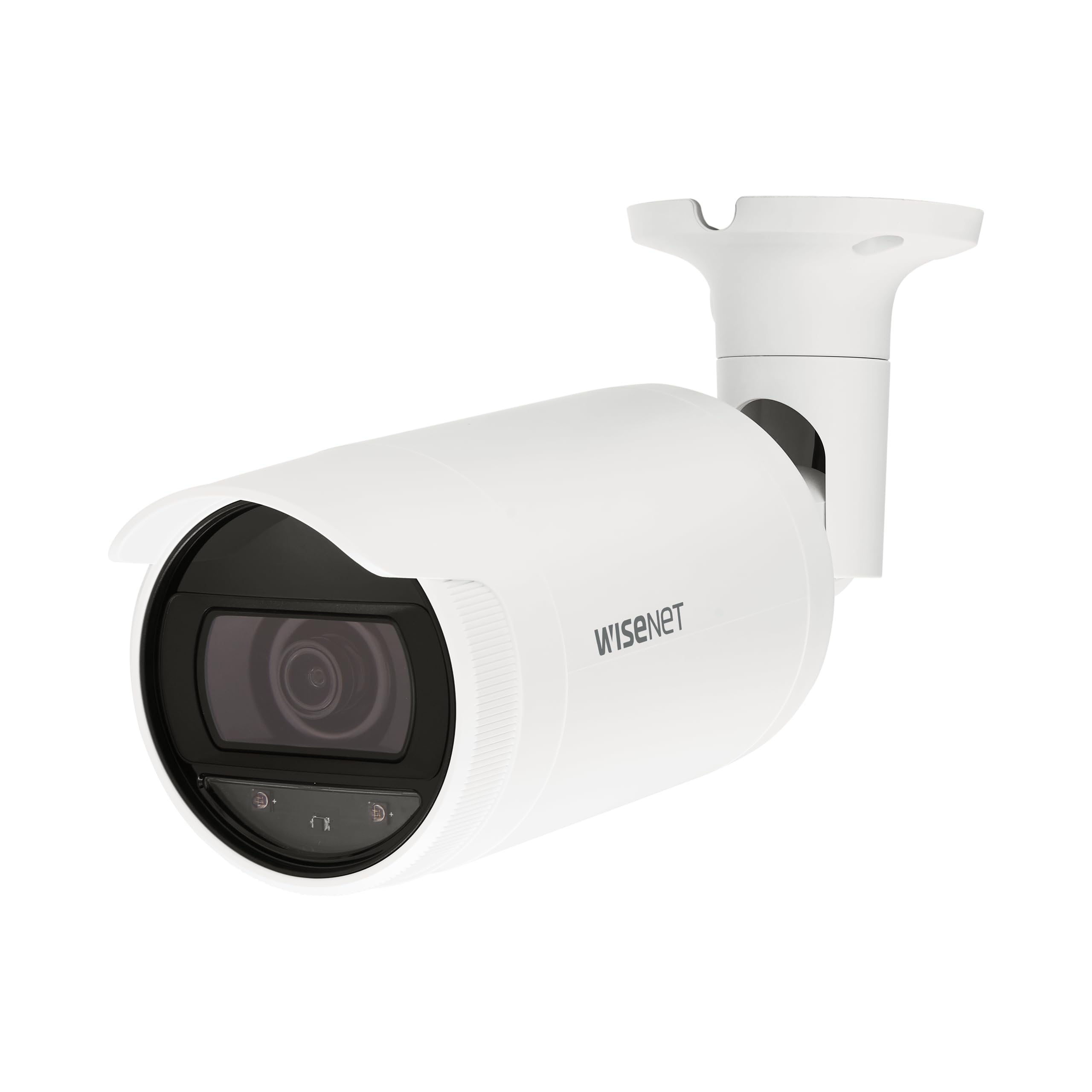 HANWHA ANO-L7012R Wisenet IR Bullet Camera, White; 4MP Resolution; 1/3