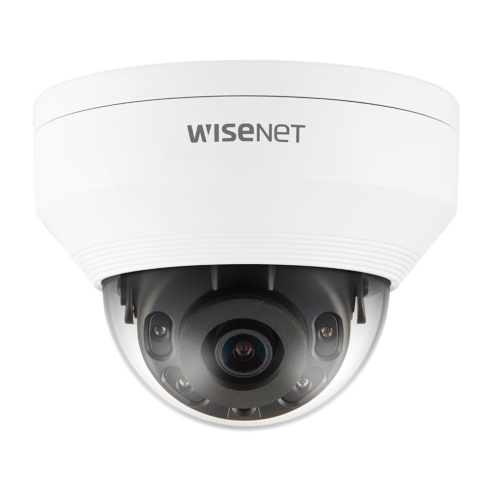 HANWHA | QNV-8010R | 5 MP Network IR Vandal Resistant Dome Camera with 2.8mm Fixed Lens, IP66, IK10 Weatherproof, RJ45 Connection