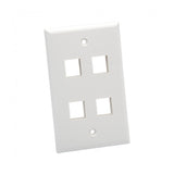 Platinum Tools - 604WH-25 - Wall Plate, Standard, 4 Port, White 25pc/Installer Pack