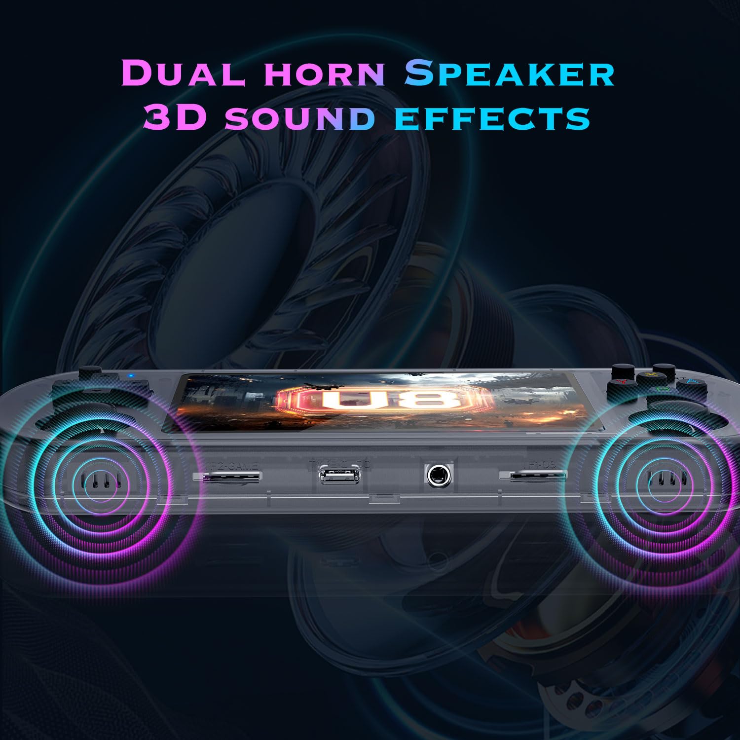 2025 U8 New Retro Handheld Game Console with 20,000 Plus Preloaded Games - 4.0 Inch IPS Screen - Linux System