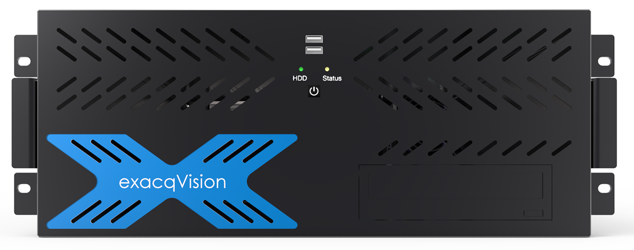 ExacqVision - 6408-96T-R4A-E - 96TB A Series Hybrid 4U Recorder Enterprise Client Win10 with 8 IP Cameras Licenses