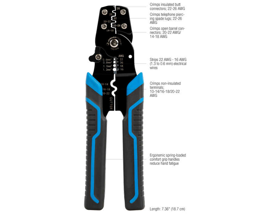 Jonard Tools - TCK-178X - Solderless Ring/Lug Terminal Kit with Crimper