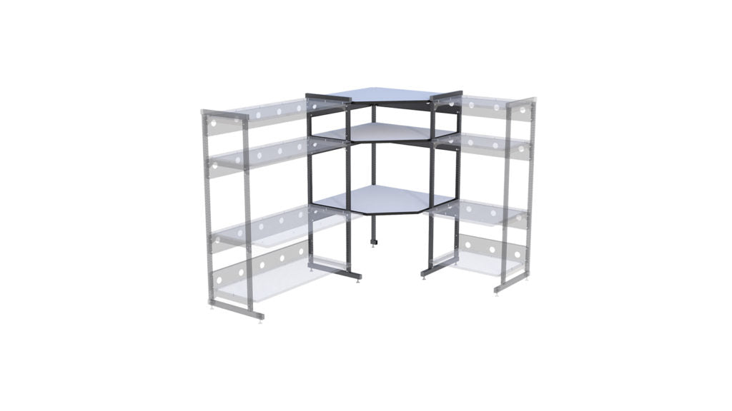 Kendall Howard - 7100-1-100-CR - Corner Performance Plus Heavy Duty LAN Station