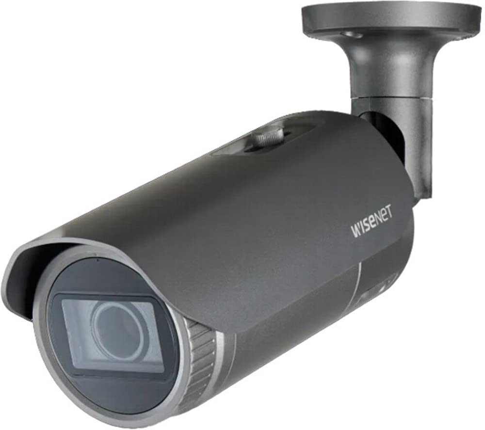 HANWHA | QNO-8080R | 5 MP Network IR Bullet Camera with Motorized Varifocal Lens, 3.2~10mm (3.1x) Motorized varifocal Lens, IP66 Weatherproof, RJ45 Connection