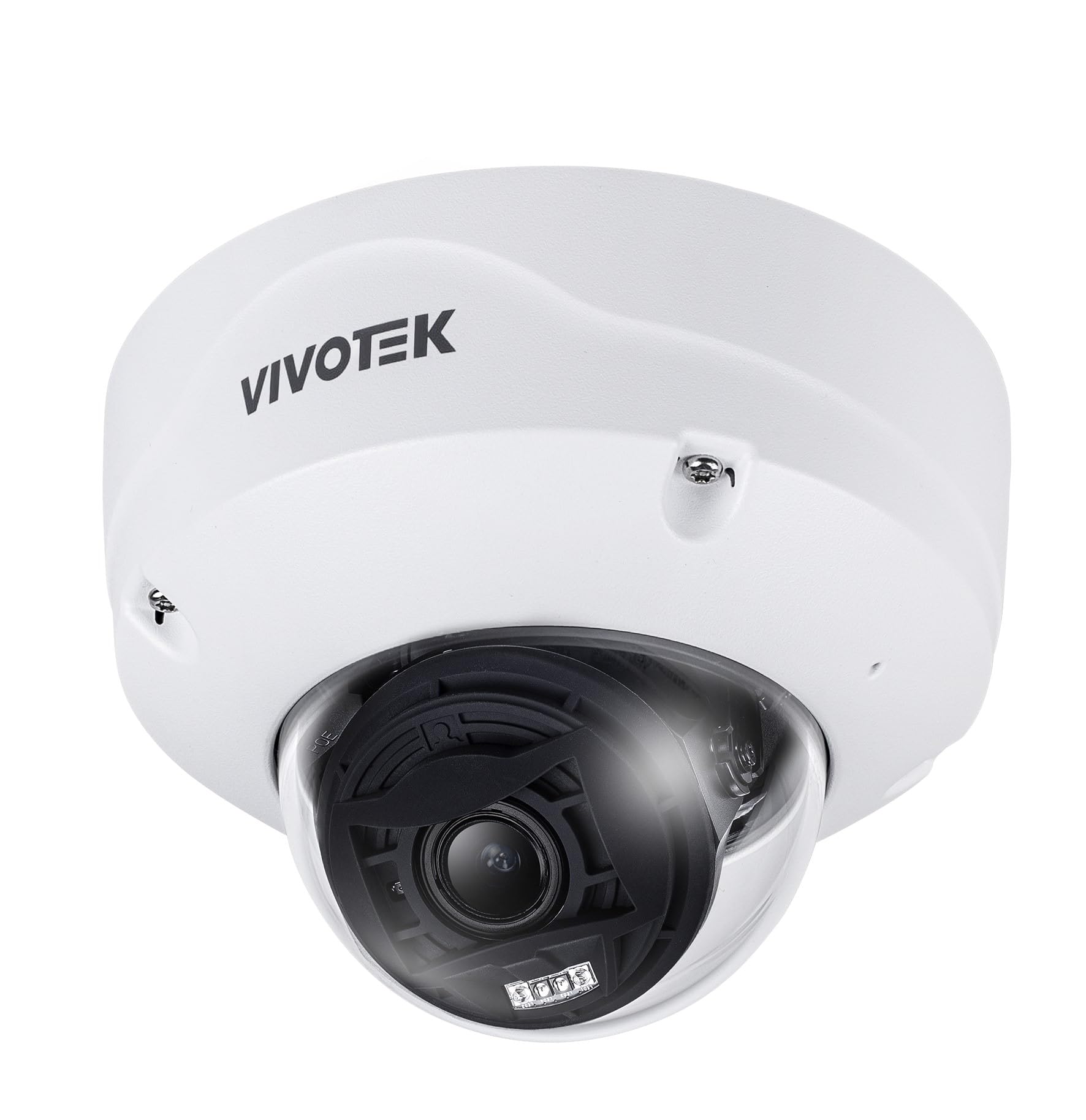 VIVOTEK FD9387-EHTV-V3-5MP@30fps IR Dome Camera, 2.7-13.5mm/7-22mm Lens Options, H.265, 50M IR, IP66 Rated, White/black
