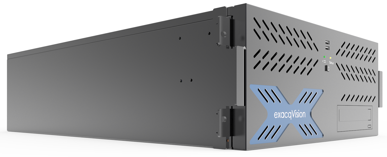 ExacqVision - 4808-80T-R4A - 80 TB A-Series Hybrid 4U recorder Professional Client Win10 with 8 IP cameras licenses and 48 analog inputs