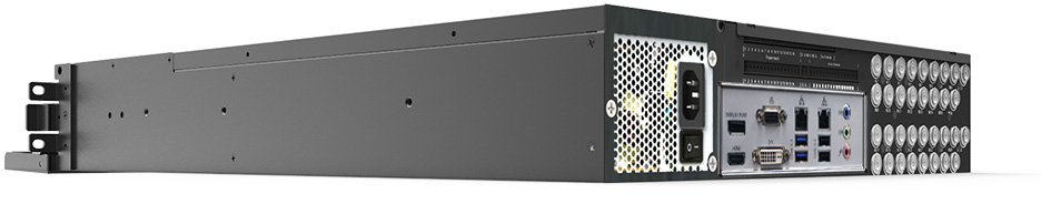 ExacqVision - 3208-80T-F2A-E - 80TB A-Series Hybrid 2U Front Accessible Recorder Enterprise Win10 With 8 IP Cameras licenses and 32 Analog