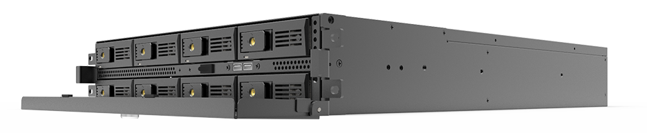 ExacqVision - 3208-36T-F2A-E - 36TB A-Series Hybrid 2U Front Accessible Recorder Enterprise Win10 With 8 IP Cameras licenses and 32 Analog