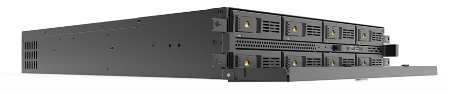 ExacqVision - 3208-64T-F2AL-E - 64TB A-Series Hybrid 2U Front Accessible Recorder Enterprise Linux With 8 IP Cameras licenses and 32 Analog