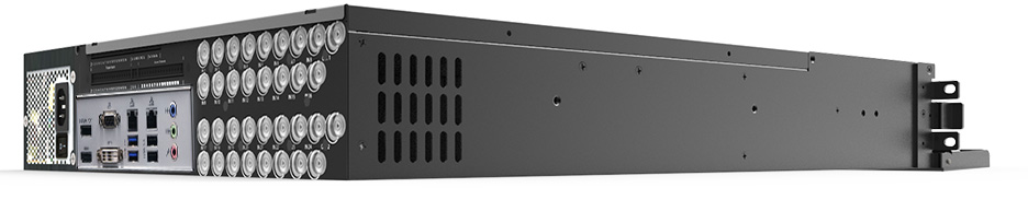 ExacqVision - 1608-32T-F2AL - 32TB A-Series Hybrid 2U Front Accessible Recorder Professional Linux With 8 IP Cameras licenses and 16 Analog