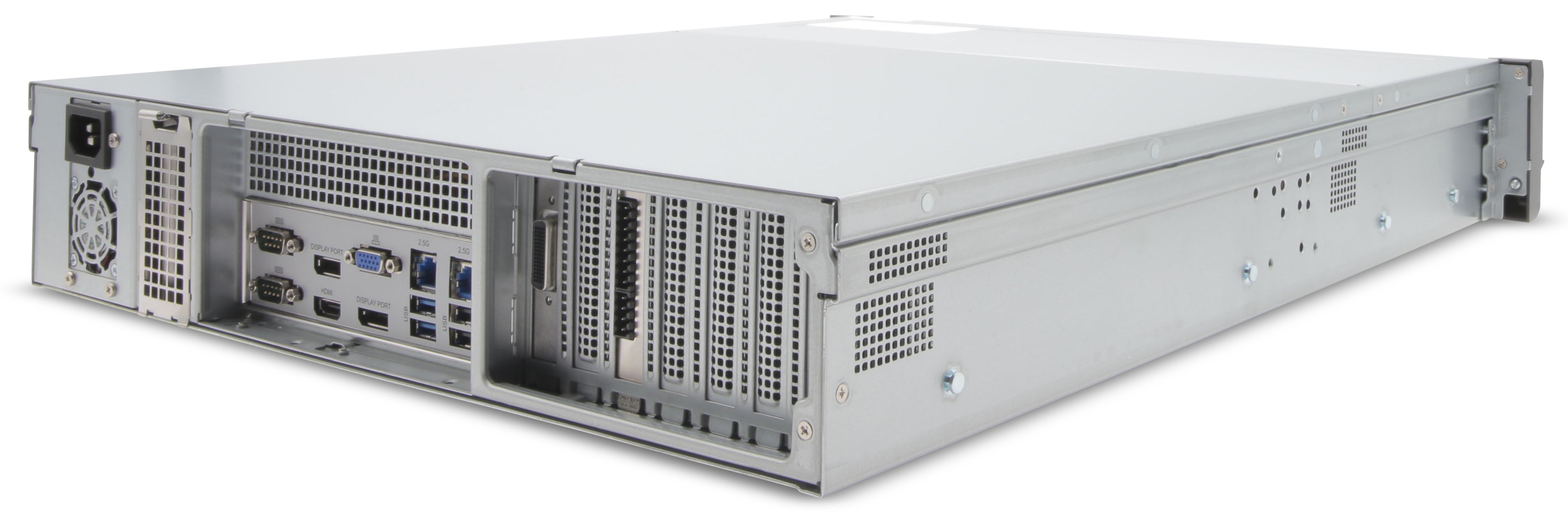 EXACQ - IP08-72T-2AW - IP 2U Rackmount A-Series exacqVision NVR with 8 IP Professional licenses (64 max), 72TB Internal JBOD storage. Windows 10 IoT Ent LTSC OS on SSD, 8GB RAM, Dual 2.5GbE on-board, 4 x USB, 1 x HDMI, 2 x DP, 1 x VGA. Includes rackm