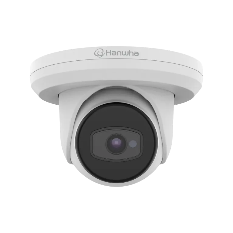 Hanwha - ACE-6020R - Wisenet A Series 2MP IR turret camera, AHD / TVI / CVI / CVBS formats are available, 2MP @ 30 FPS, 3.6mm fixed focal lens, FoV H: 81° / V: 42°, DWDR, IR distance 20m(65.6 ft), day & night, IP67, IK10, 12VDC, Analog, white.