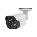 Hanwha - ACO-6020R - Wisenet A Series 2MP IR bullet camera, AHD / TVI / CVI / CVBS formats are available, 2MP @ 30 FPS, 3.6mm fixed focal lens, FoV H: 81° / V: 42°, DWDR, IR distance 25m(82 ft), day & night , IP67, IK10, 12VDC, Analog, white.
