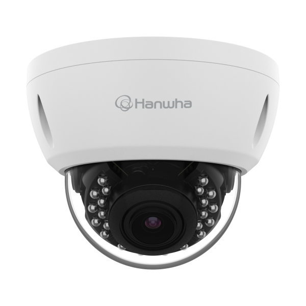 Hanwha - ACV-8081R - Wisenet A Series 5MP IR vandal dome camera, AHD / TVI / CVI / CVBS formats are available, 5MP @ 30fps, motorized vari-focal lens 3x (3.5~10.5mm) (99.1°~ 30.3°), WDR, IR distance 20m(65.6 ft), day & night, IP66, IK10, 12VDC, Analo