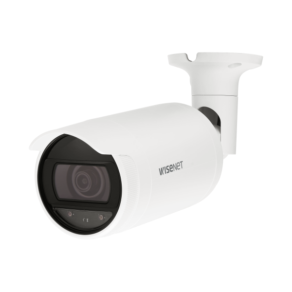 Hanwha - ANO-L6022R - Wisenet A Series bullet camera, 2MP @ 30 FPS, 4mm fixed focal lens, FoV H: 84.3° / V: 45.6° WiseStream II, triple codec (H.265/H.264/MJPEG), 120dB WDR, IR LEDs 30m(98.43ft), day & night (ICR), virtual area (intrusion/enter/exit)
