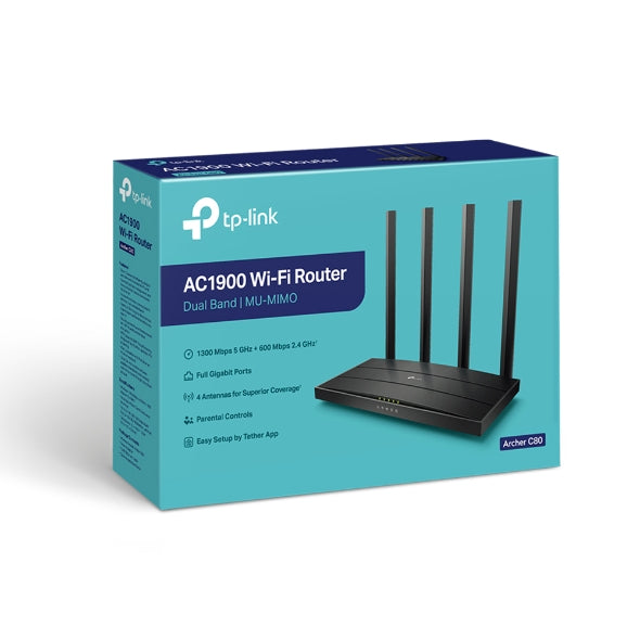 TP-Link - ARCHER C80 - AC1900 DUAL-BAND WI-FI ROUTER WRLS