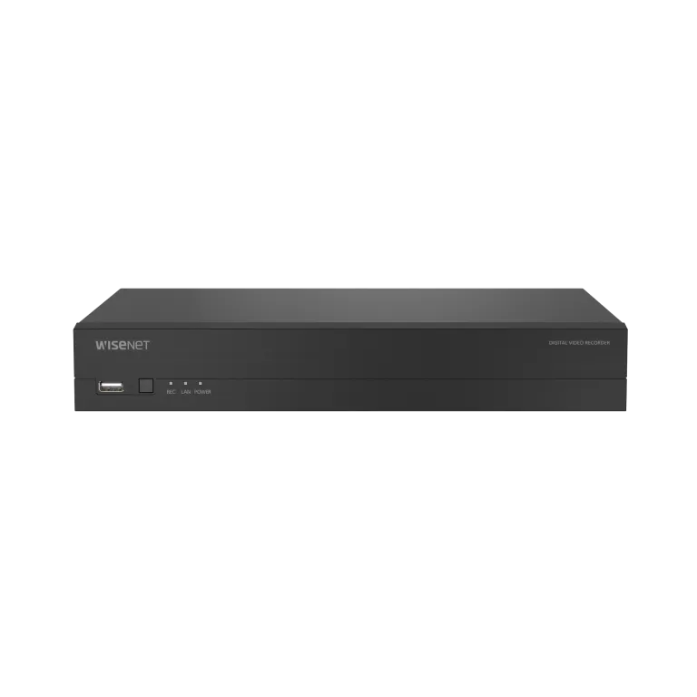 Hanwha - ARD-410 - A-Series 4CH DVR, AHD / TVI / CVI up to 5MP Half, CVBS (NTSC/Pal), Max. Analog 4CH + NW 2CH(2MP), 12/12fps@5MP(Half), 15/12fps@4MP(Half), 15/12fps@2MP recording, H.265/H.264/MJPEG, Recording Bandwidth Max. 30Mbps. 1CH audio input/ 