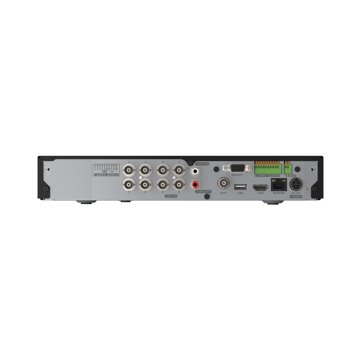 Hanwha - ARD-810-2TB - A-Series 8CH DVR, 2TB HDD, AHD / TVI / CVI up to 5MP Half, CVBS (NTSC/Pal), Max. Analog 8CH + NW 2CH(2MP), 12/12fps@5MP(Half), 15/12fps@4MP(Half), 15/12fps@2MP recording, H.265/H.264/MJPEG, Recording Bandwidth Max. 40Mbps. 1CH 