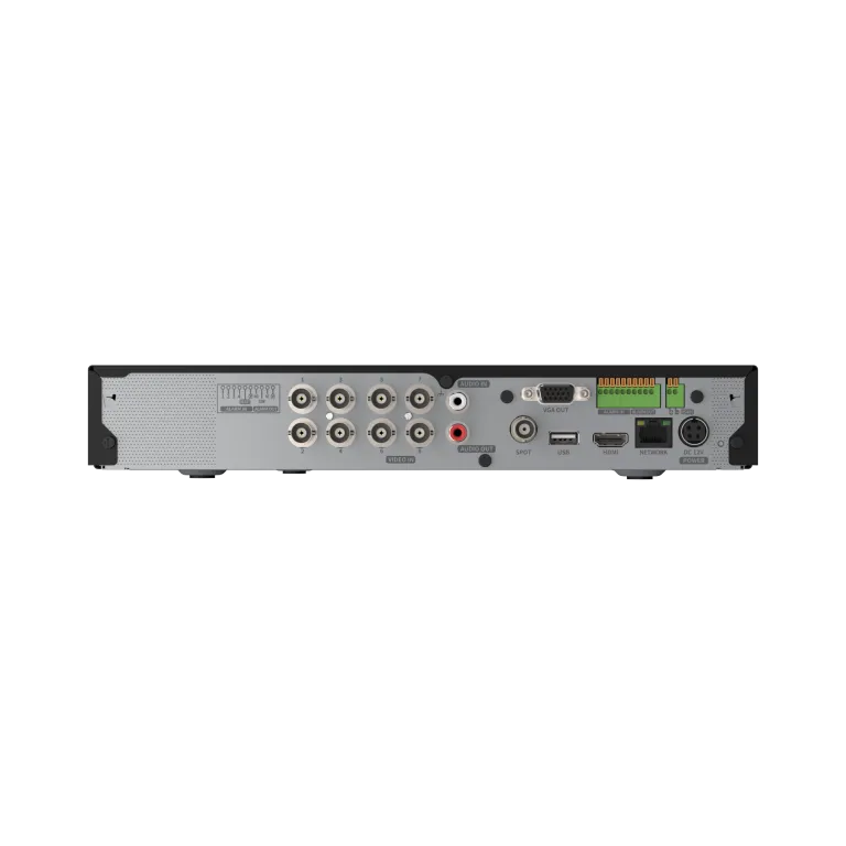 Hanwha - ARD-810 - A-Series 8CH DVR, AHD / TVI / CVI up to 5MP Half, CVBS (NTSC/Pal), Max. Analog 8CH + NW 2CH(2MP), 12/12fps@5MP(Half), 15/12fps@4MP(Half), 15/12fps@2MP recording, H.265/H.264/MJPEG, Recording Bandwidth Max. 40Mbps. 1CH audio input/ 
