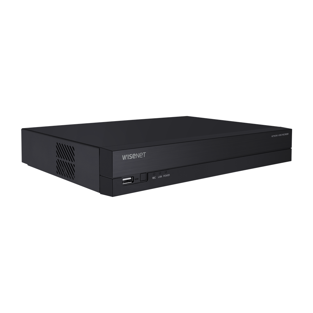 Hanwha - ARN-410S-2TB - Wisenet A Series 4CH PoE NVR, 2TB Hard Drive Pre-Installed, Embedded Linux, H.265, H.264, MJPEG codec, Plug & play by 4 PoE (LAN, 10/100), 1 RJ-45(WAN, 10/100), Supported HDD (Maximum 6TB), HDMI local monitor, ARB supported, P