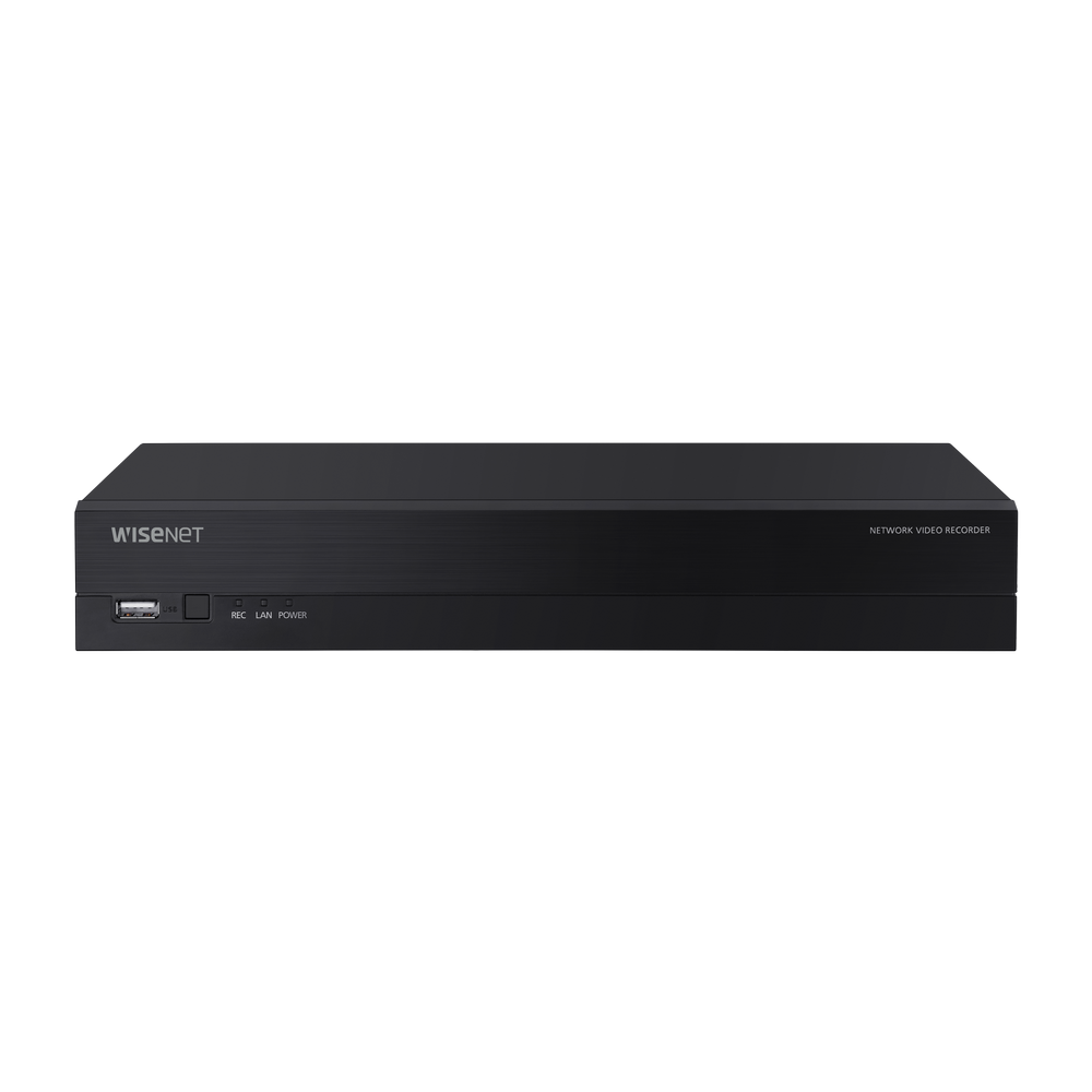 Hanwha - ARN-810S-2TB - Wisenet A Series 8CH PoE NVR, 2TB Hard Drive Pre-Installed, Embedded Linux, H.265, H.264, MJPEG codec, Plug & play by 8 PoE (LAN, 10/100), 1 RJ-45(WAN, 10/100), Supported HDD (Maximum 6TB), HDMI local monitor, ARB supported, P